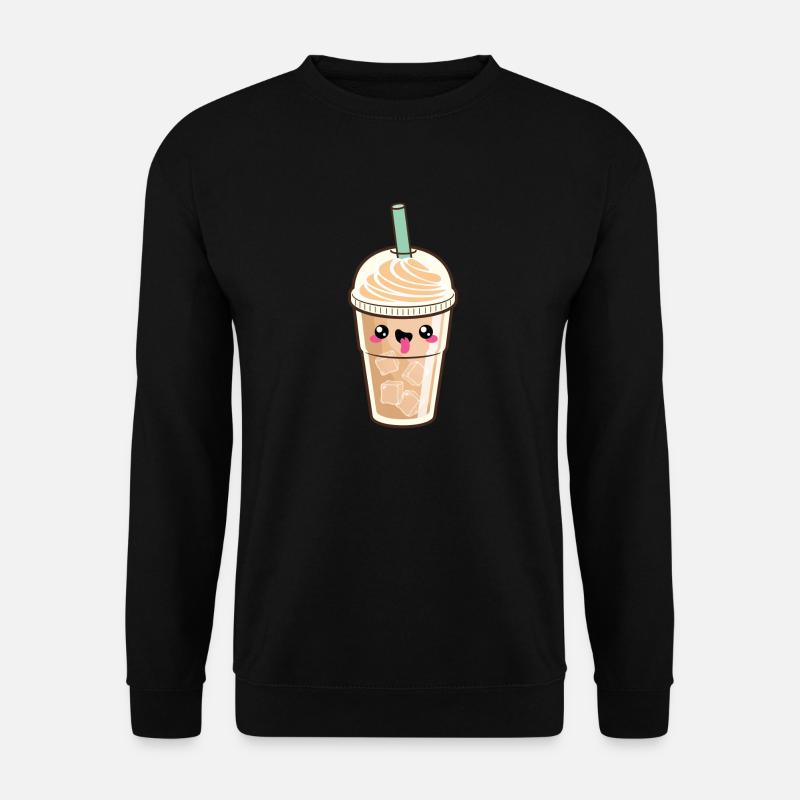 Kawaii Iced Latte Kaffee - Unisex Pullover - Schwarz