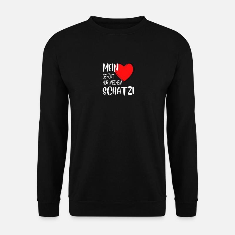 Valentinstag Mein Herz gehört nur meinem Schatzi - Unisex Pullover - Schwarz
