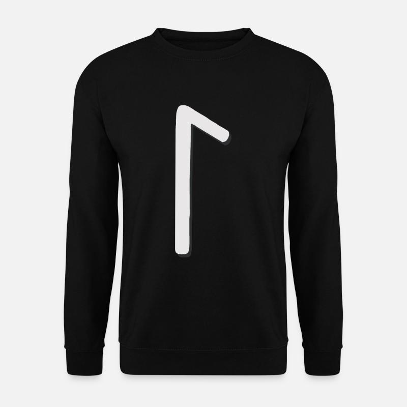 Futhark Runenalphabet Laguz - Unisex Pullover - Schwarz