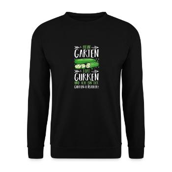 Jardinier Concombre Jardin fermier - Sweat-shirt Unisexe - noir - Devant - Alina (178cm) & Michal (187cm)