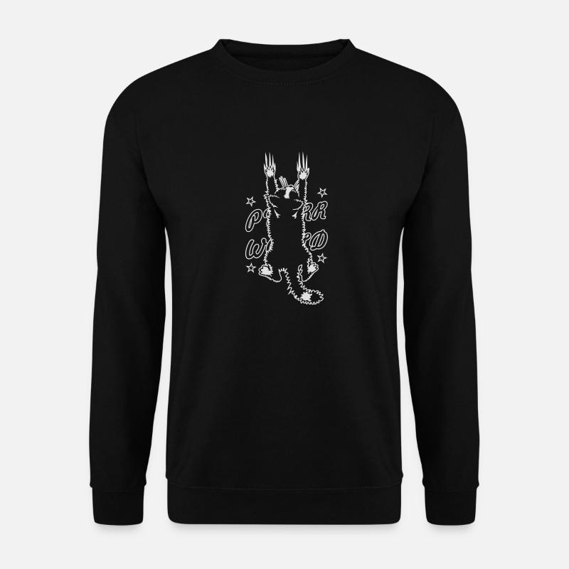Climbing_Cat_DarkBackground - Unisex Pullover - Schwarz