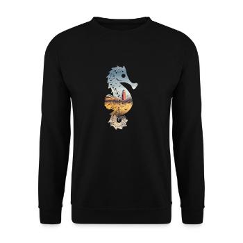SeeHorse (édition LightHouse) - Sweat-shirt Unisexe - noir - Devant - Alina (178cm) & Michal (187cm)