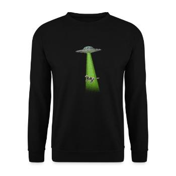 UFO - Unisex Pullover - Schwarz - Vorne - Alina (178cm) & Michal (187cm)