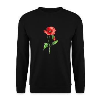 Flower - Unisex Sweatshirt - black - Front - Alina (178cm) & Michal (187cm)