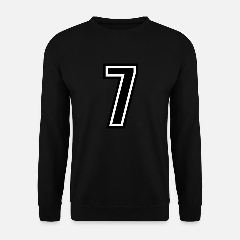 7 - Numéro 7 - Maillot numéro bicolore changement de couleur - Sweat-shirt Unisexe - noir