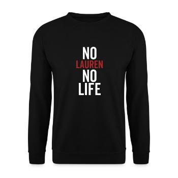 Pas de Lauren Pas de vie - Sweat-shirt Unisexe - noir - Devant - Alina (178cm) & Michal (187cm)