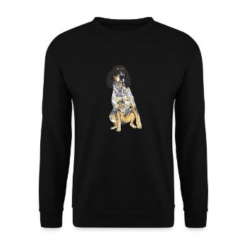 Bluetick Coonhound cadeau drôle de dicton - Sweat-shirt Unisexe - noir - Devant - Alina (178cm) & Michal (187cm)