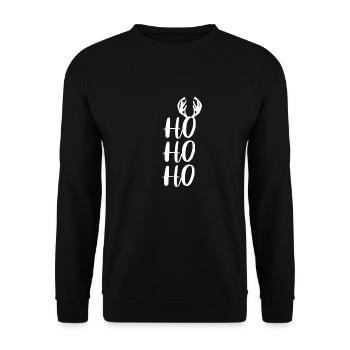 Ho Ho Ho Design de Noël - Sweat-shirt Unisexe - noir - Devant - Alina (178cm) & Michal (187cm)