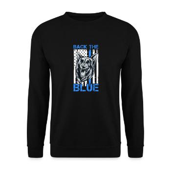 Back The Blue - Police Dog Enthusiast Police - Sweat-shirt Unisexe - noir - Devant - Alina (178cm) & Michal (187cm)
