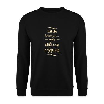 Drama Baby - Babysprüche - Unisex Pullover - Schwarz - Vorne - Alina (178cm) & Michal (187cm)
