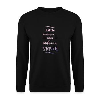 Baby Spruch - Unisex Pullover - Schwarz - Vorne - Alina (178cm) & Michal (187cm)