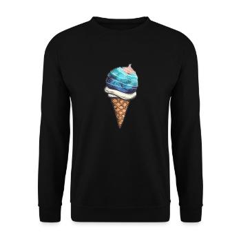 Ice planet Mercury - Unisex Sweatshirt - black - Front - Alina (178cm) & Michal (187cm)