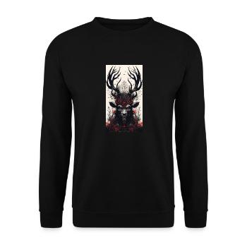 Ziegenbock - Unisex Pullover - Schwarz - Vorne - Alina (178cm) & Michal (187cm)