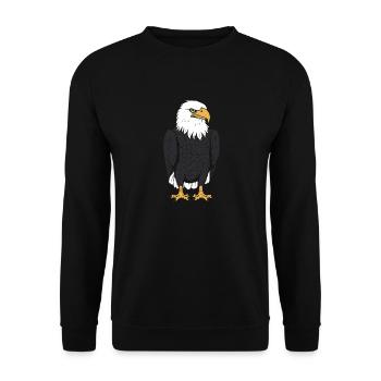 Citation humour Oiseau aigle - Sweat-shirt Unisexe - noir - Devant - Alina (178cm) & Michal (187cm)