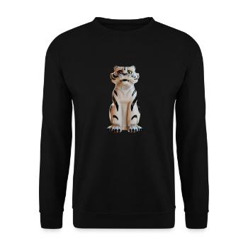 Tigre - Sweat-shirt Unisexe - noir - Devant - Alina (178cm) & Michal (187cm)
