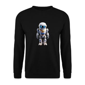 Ich bin ein Roboter - Unisex Pullover - Schwarz - Vorne - Alina (178cm) & Michal (187cm)