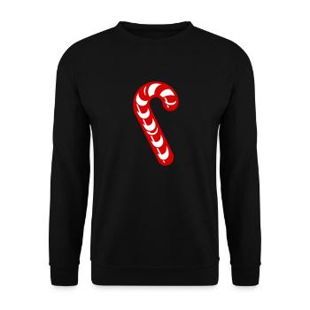 Candy cane - Unisex Sweatshirt - black - Front - Alina (178cm) & Michal (187cm)