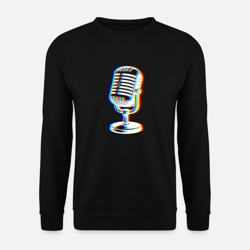 Glitch Microphone – Sound Art - Unisex Sweatshirt - black
