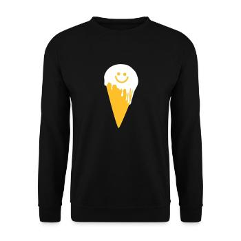 happy ice cream - Unisex Sweatshirt - black - Front - Alina (178cm) & Michal (187cm)