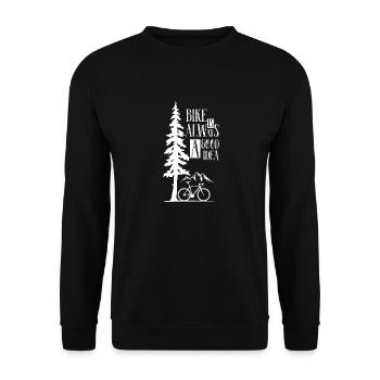 Bike is always a good idea cadeau vélo - Sweat-shirt Unisexe - noir - Devant - Alina (178cm) & Michal (187cm)