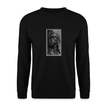 Le leader africain - Rendu 3D - Sweat-shirt Unisexe - noir - Devant - Alina (178cm) & Michal (187cm)
