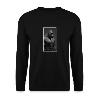 The Primal King Gorilla - 3D Render - Unisex Sweatshirt - black - Front - Alina (178cm) & Michal (187cm)
