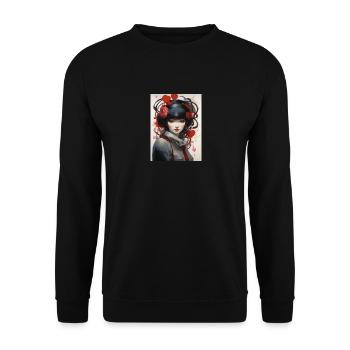 Manga Japonais Femme - Sweat-shirt Unisexe - noir - Devant - Alina (178cm) & Michal (187cm)