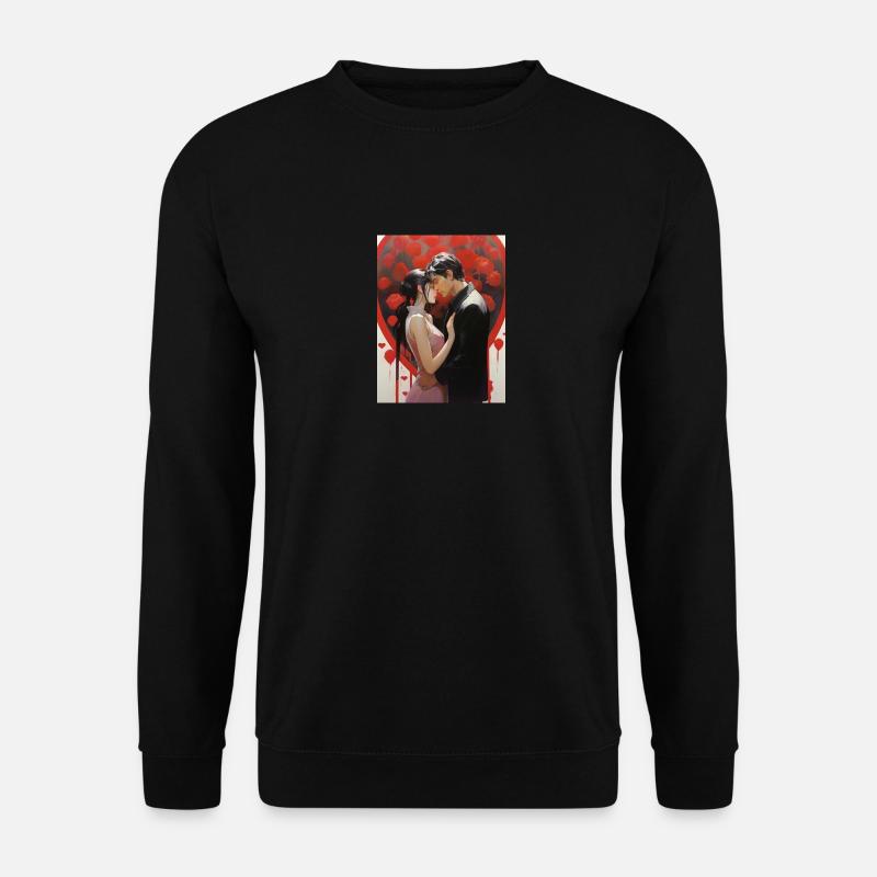 Japanisches Manga Pärchen - Unisex Pullover - Schwarz