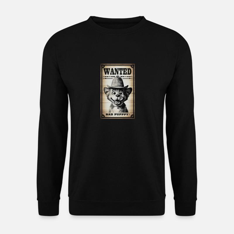 Vintage Bad Welpen Poster Poster - Unisex Pullover - Schwarz