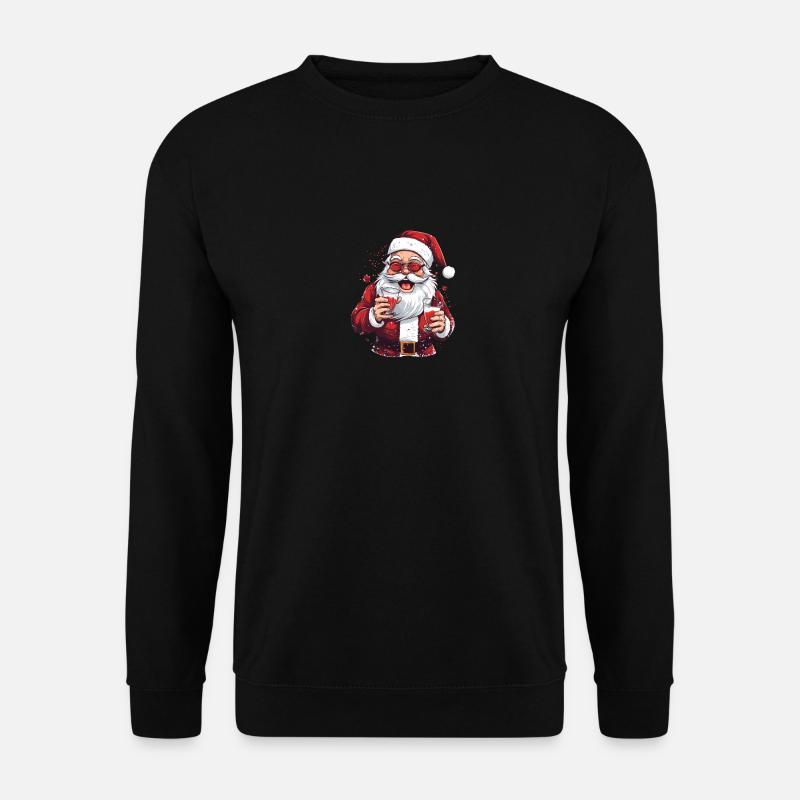 Fröhlicher Weihnachtsmann - Unisex Pullover - Schwarz