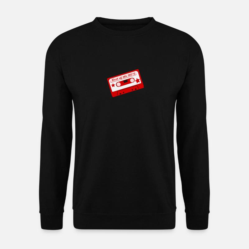 80er Jahre Kassette - Unisex Pullover - Schwarz