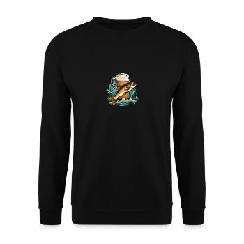 Pêche Pêche Bière - Sweat-shirt Unisexe - noir - Devant - Alina (178cm) & Michal (187cm)