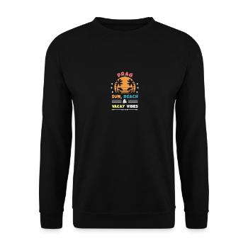 Prag Sommer Vibes - Unisex Pullover - Schwarz - Vorne - Alina (178cm) & Michal (187cm)