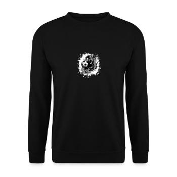 Doberman Hund Fussball Sport - Unisex Pullover - Schwarz - Vorne - Alina (178cm) & Michal (187cm)