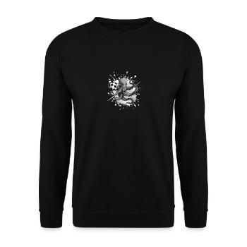Octopus Soccer Sports Team - Unisex Sweatshirt - black - Front - Alina (178cm) & Michal (187cm)