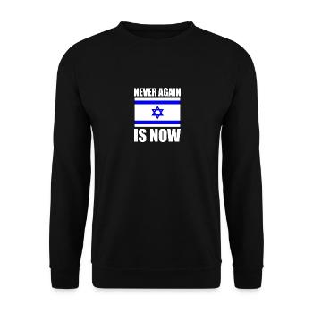 Never again is now - Sweat-shirt Unisexe - noir - Devant - Alina (178cm) & Michal (187cm)