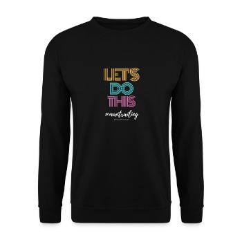 quelque chose faire ce mantrailing - Sweat-shirt Unisexe - noir - Devant - Alina (178cm) & Michal (187cm)