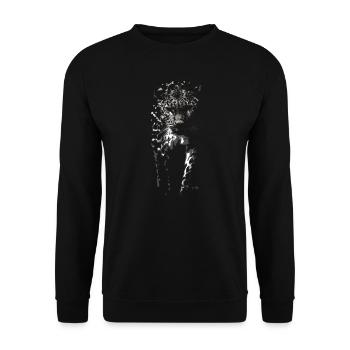 Schneeleopard - Unisex Pullover - Schwarz - Vorne - Alina (178cm) & Michal (187cm)