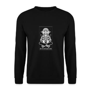 Funny The Extraterrestrial Tarot Card Tarot - Unisex Pullover - Schwarz - Vorne - Alina (178cm) & Michal (187cm)