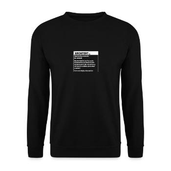 Architekt Definition - Unisex Pullover - Schwarz - Vorne - Alina (178cm) & Michal (187cm)