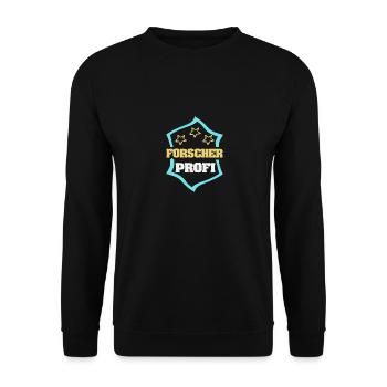 Profession Researcher - Unisex Sweatshirt - black - Front - Alina (178cm) & Michal (187cm)
