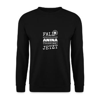 Cadeau pour Anina - Sweat-shirt Unisexe - noir - Devant - Alina (178cm) & Michal (187cm)