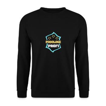 Profession: Podiatrist - Unisex Sweatshirt - black - Front - Alina (178cm) & Michal (187cm)
