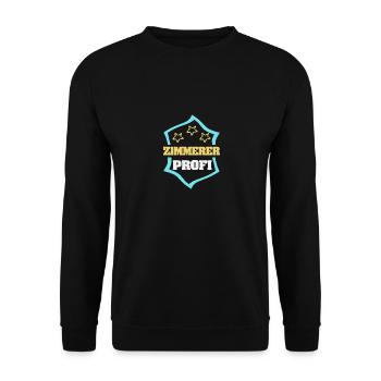 Carpenter as a profession - Unisex Sweatshirt - black - Front - Alina (178cm) & Michal (187cm)
