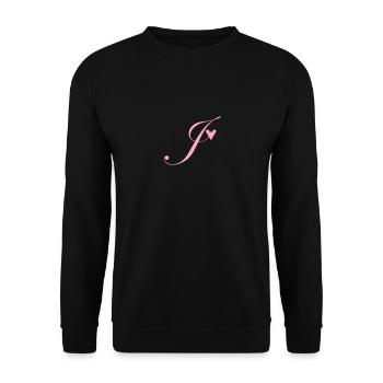 Monogram J Heart Vine - Unisex Sweatshirt - black - Front - Alina (178cm) & Michal (187cm)