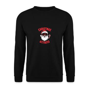 Christmas Mode Activated - Weihnachten - Unisex Sweatshirt - black - Front - Alina (178cm) & Michal (187cm)