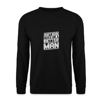 Les bières artisanales font de moi une déclaration d’homme meilleur - Sweat-shirt Unisexe - noir - Devant - Alina (178cm) & Michal (187cm)