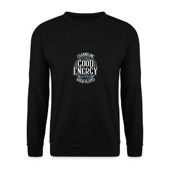 Channeling Good Energy Through Sushi Plates - Unisex Sweatshirt - black - Front - Alina (178cm) & Michal (187cm)