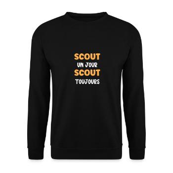 Super scout - Sweat-shirt Unisexe - noir - Devant - Alina (178cm) & Michal (187cm)