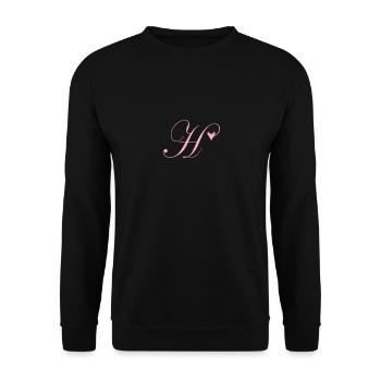 Monogramme H Vigne Coeur - Sweat-shirt Unisexe - noir - Devant - Alina (178cm) & Michal (187cm)
